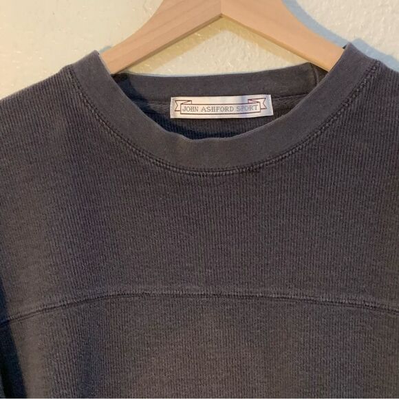 JOHN ASHFORD SPORT Men’s Medium Gray Thick Pullover Cotton Brushed Soft. - Picture 3 of 12